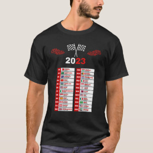 Formel Racing Open Wheel Race Car Fan 2023 Welt T-Shirt