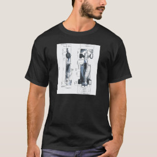 Formel-Rennwagen-Blueprint Maschinenbau T-Shirt