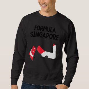 Formel Singapur-Flagge Rennstrecke Auto Karte Gran Sweatshirt