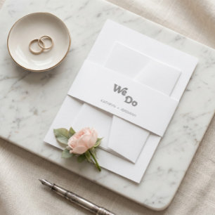 Formell Einfache Wir Machen Hochzeit Einladungsbanderole