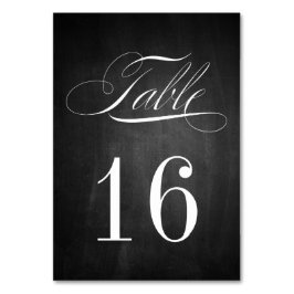 Formelle Chalkboard-Tischnummer Tischnummer