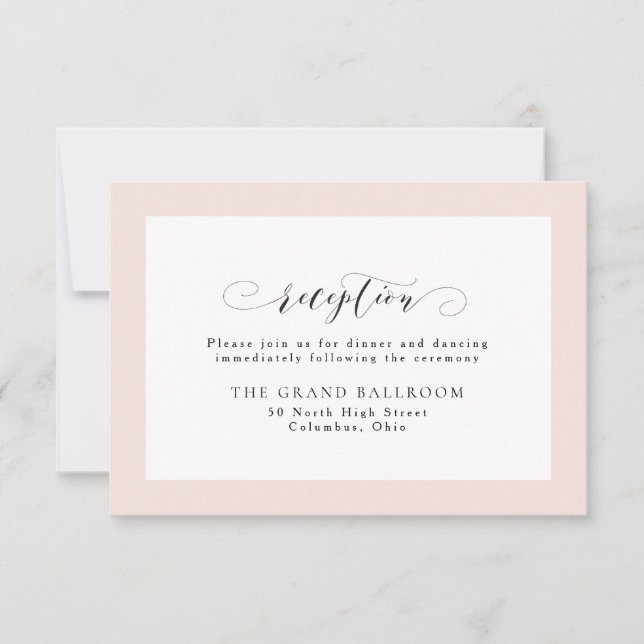 Formelle Empfang-Karte mit blindfarbenem Rahmen Einladung (Vorderseite)