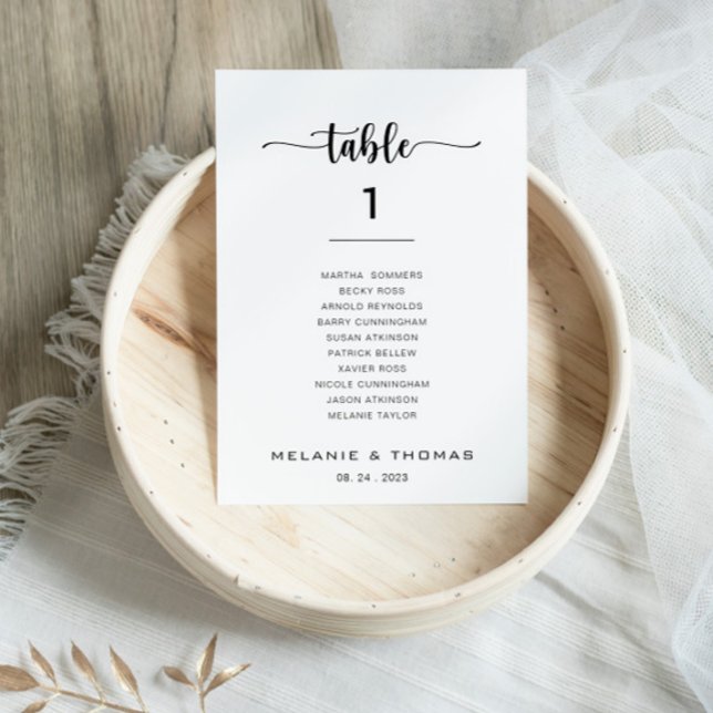 Formelle Kalligraphie Tischnummer 1 Sitzkarte (Von Creator hochgeladen)