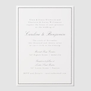 Formelle klassische Border Script-Elegante Hochzei