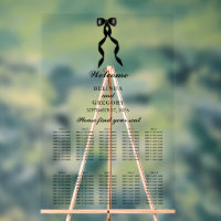 Formelle schwarze Bow-Ribbon-Hochzeitstabelle