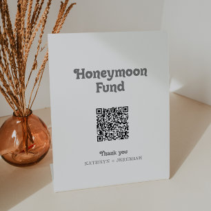 Formeller Einfacher Hochzeits-Flitterwochen-Fonds Sockelschild