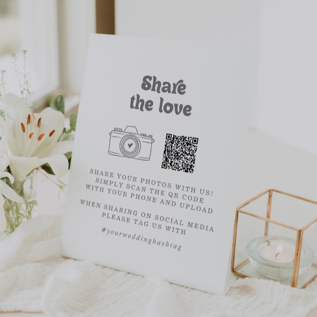 Formeller einfacher Teile die Liebe QR-Code Sockelschild (Von Creator hochgeladen)