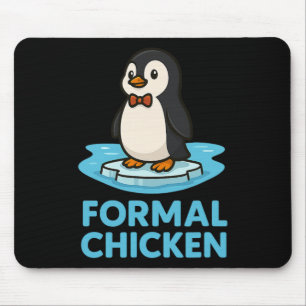 Formeller Huhn Lustiger Pinguin Auf Eis Tierwitz P Mousepad