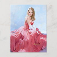 Formeller roter Kleider-Pin-Up