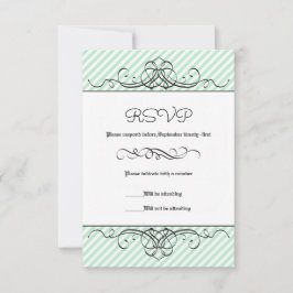 Formeller Vintager Minusstreifen - RSVP-Karte RSVP Karte
