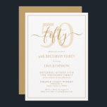 Formelles 50. Geburtstag Gold Klassisches Skript Einladung<br><div class="desc">Feiern Sie die großen 5-0 im Stil! Nehmen Sie Ihre Geburtstagsfeier mit dieser 50. Geburtstagsgolden Einladung zum 50. Geburtstag auf die nächste Stufe. Mit einer klassischen Goldbox auf weißem Hintergrund können personalisierte Details in einer modernen, handgeschriebenen Kalligraphie aufgenommen werden. Hinzu kommt noch ein bisschen Raffinesse mit goldener Textur auf der...</div>