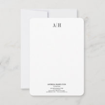 Formelles Berufliches Zwei-Monogramm-Geschäft