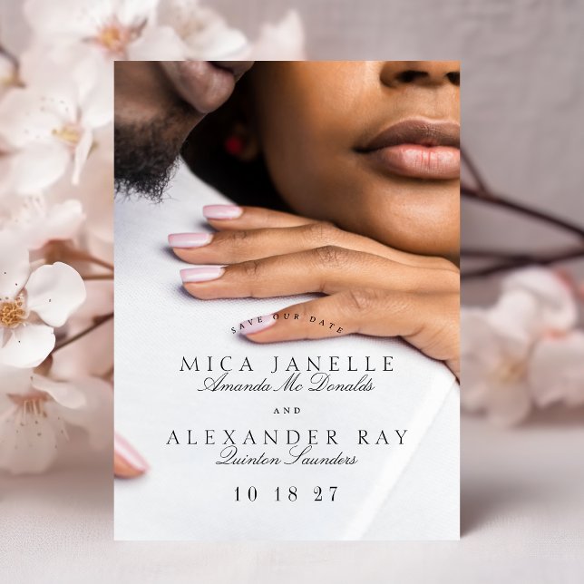 Formelles klassisches Tuxedo-Schwarzes Foto Save t Magneteinladung (Von Creator hochgeladen)