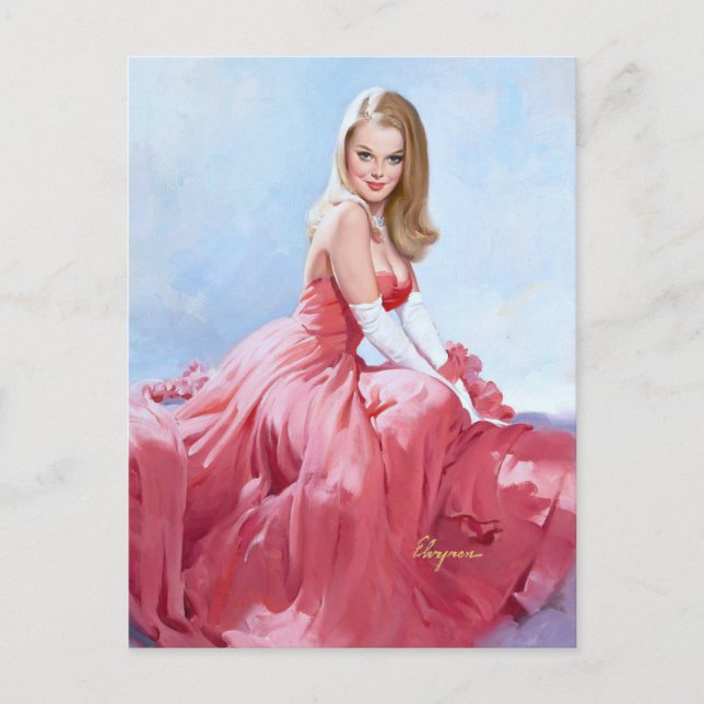 Formelles rotes Button Postkarte (Vorderseite)