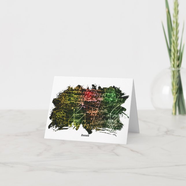 Formeln im mathematischen Raum Dankeskarte (Rückseite)