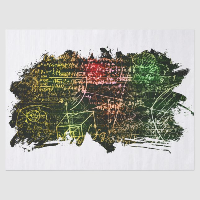 Formeln im mathematischen Raum Seidenpapier (Vorderseite)