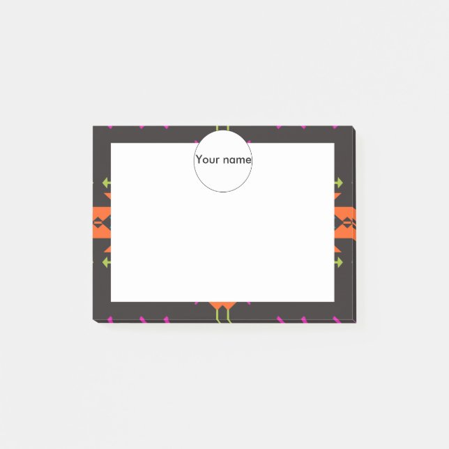 Formen auf schwarzem Hintergrund 54rt Post-it Klebezettel (Vorderseite)