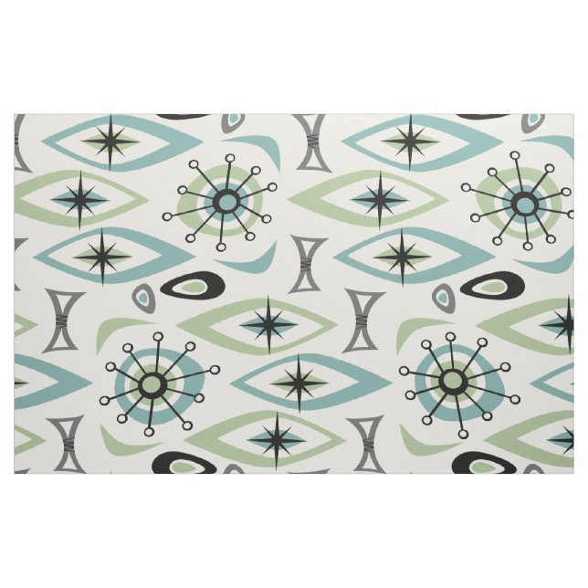 Formen des Mitteljahrs - grün/blau ©studioxtin Stoff (Fat Quarter (45,7 x 55,9 cm))