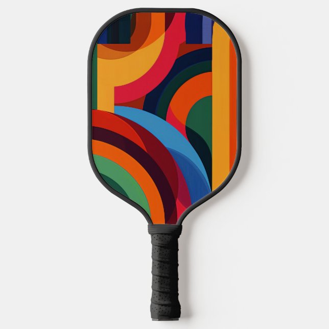 Formen in lebhaften Farben Pickleball Schläger (Vorderseite)