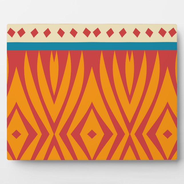 Formen in Retrofarben Fotoplatte (Vorderseite)