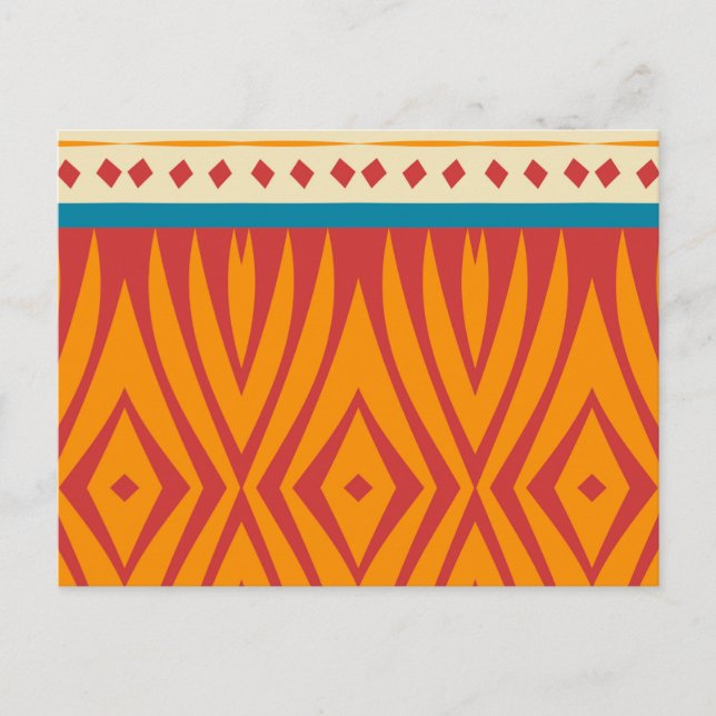 Formen in Retrofarben Postkarte (Vorderseite)