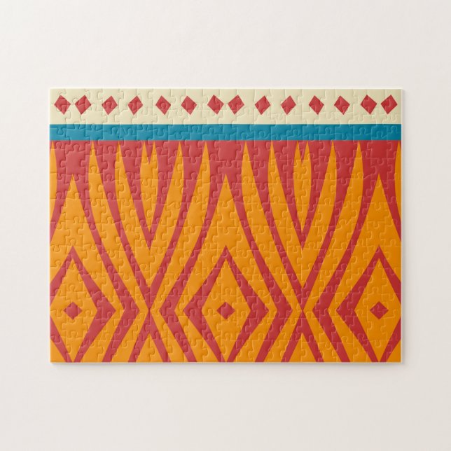 Formen in Retrofarben Puzzle (Horizontal)