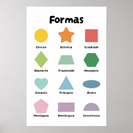 Formen lernen (auf Spanisch) Poster