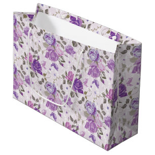 FORMEN LILA BLUME GROßE GESCHENKTÜTE