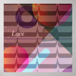 Formen, subtile Farben, mehrfarbiges Muster Poster