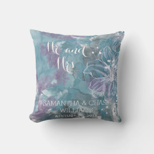 FORMEN VON BLUES WATERCOLOR UND PILLOW POPPIES KISSEN