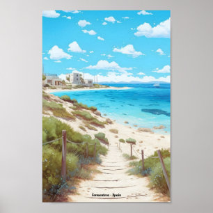 Formentera Spanien Reise Poster