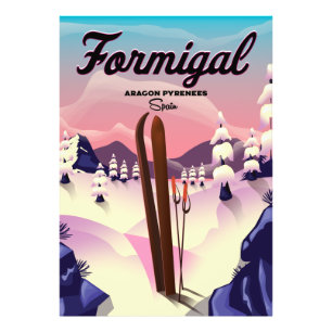 Formigal Aragon Spanien Ski-Poster. Fotodruck