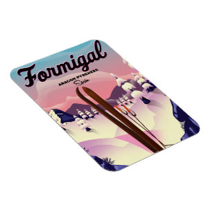 Formigal Aragon Spanien Skiposter. Magnet