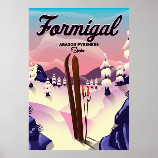 Formigal Aragon Spanien Skiposter. Poster (Vorne)