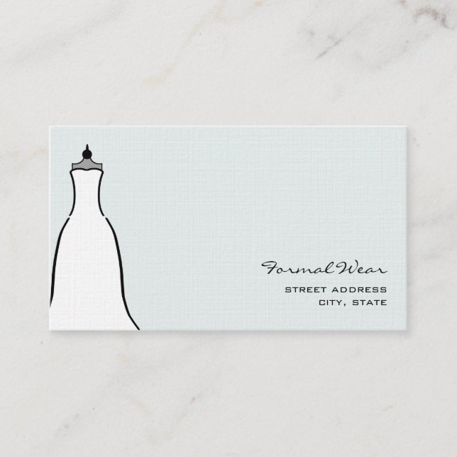 Förmliche Boutique - Ein Line Wedding Dress Visitenkarte (Vorderseite)