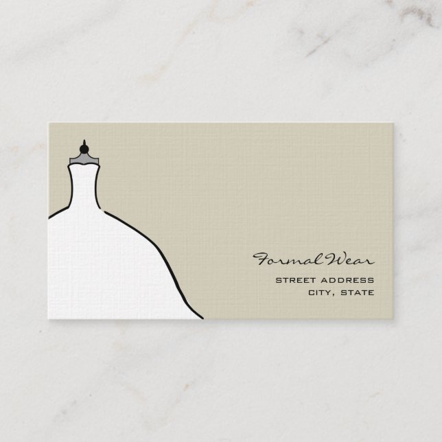 Förmliche Boutique - Hochzeitskleid Visitenkarte (Vorderseite)