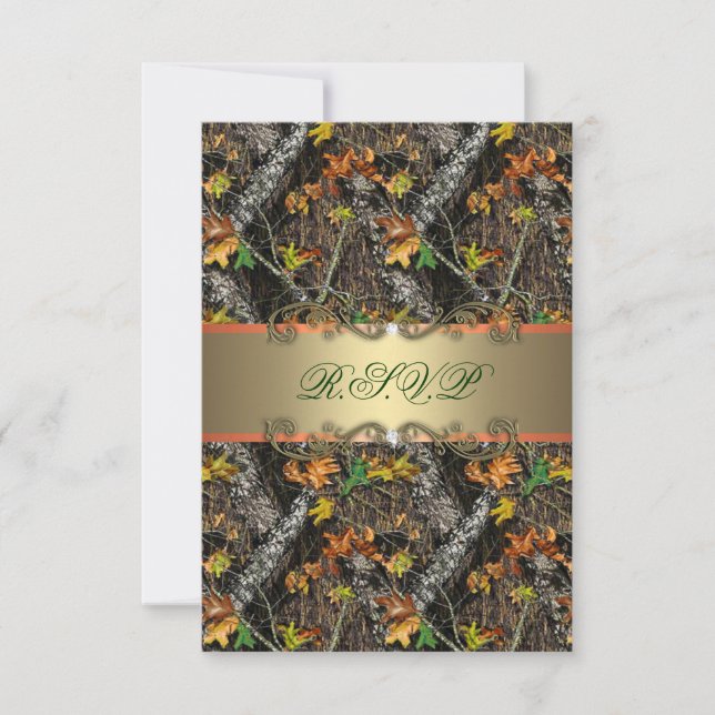 Förmliche Camouflage Hochzeiten RSVP-Karten RSVP Karte (Vorderseite)