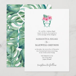 Förmliche Hochzeitseinladungen Tropische Botanical Einladung