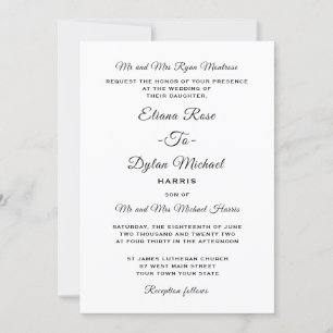 förmliche Universelle Hochzeitseinladung Einladung