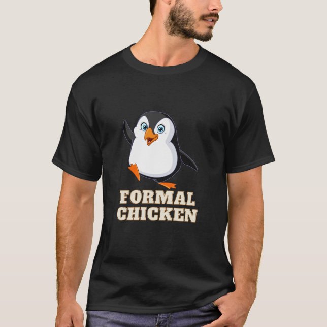 Förmlicher T - Shirt von Hühnern (Pinguin) (Vorderseite)