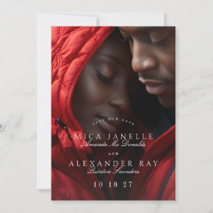 Förmliches Foto für die klassische Tonspur - grüne Save The Date