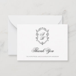 Förmliches Schwarz-Weiß-Wappen Mitteilungskarte