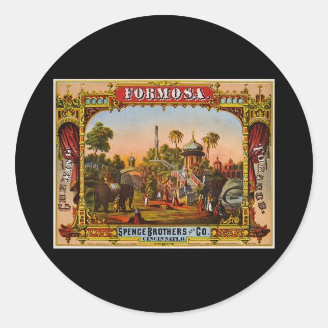 Formosa Kautabak Runder Aufkleber (Vorderseite)