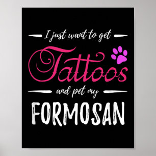Formosan Dog Lover Tattoo Funny Dog Mama Geschenk  Poster