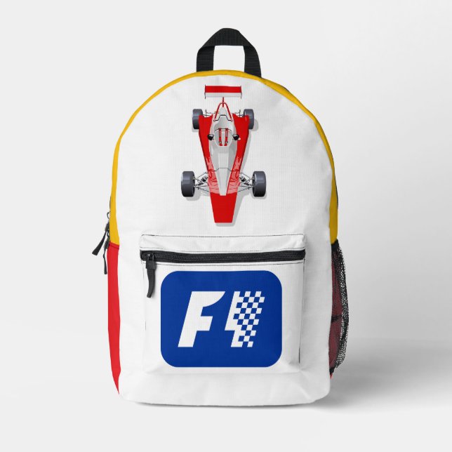 Formula 1 race car bedruckter rucksack (Vorderseite)