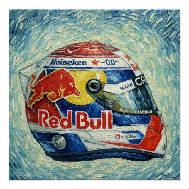 Formula Eins Max Helm Poster (Vorderseite)