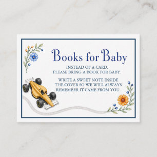 Formula Eins Renn-Baby-Shower-Bücher Baby-Karte Begleitkarte