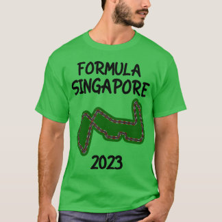 Formula Singapore 2023 Racing Circuit Car Map frie T-Shirt