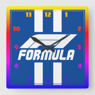Formula-Uhr Quadratische Wanduhr