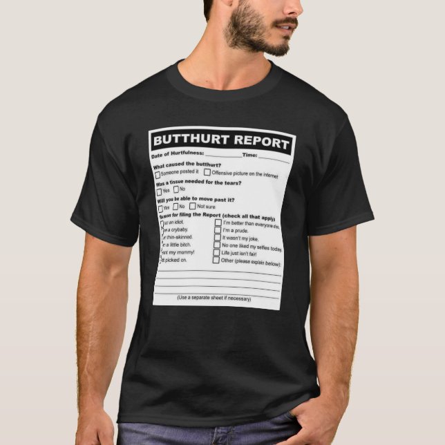 Formular Butthurt T-Shirt (Vorderseite)